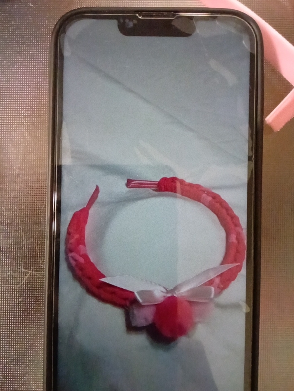 Pink Braided Headband with Bow and Pom - Women Accessories